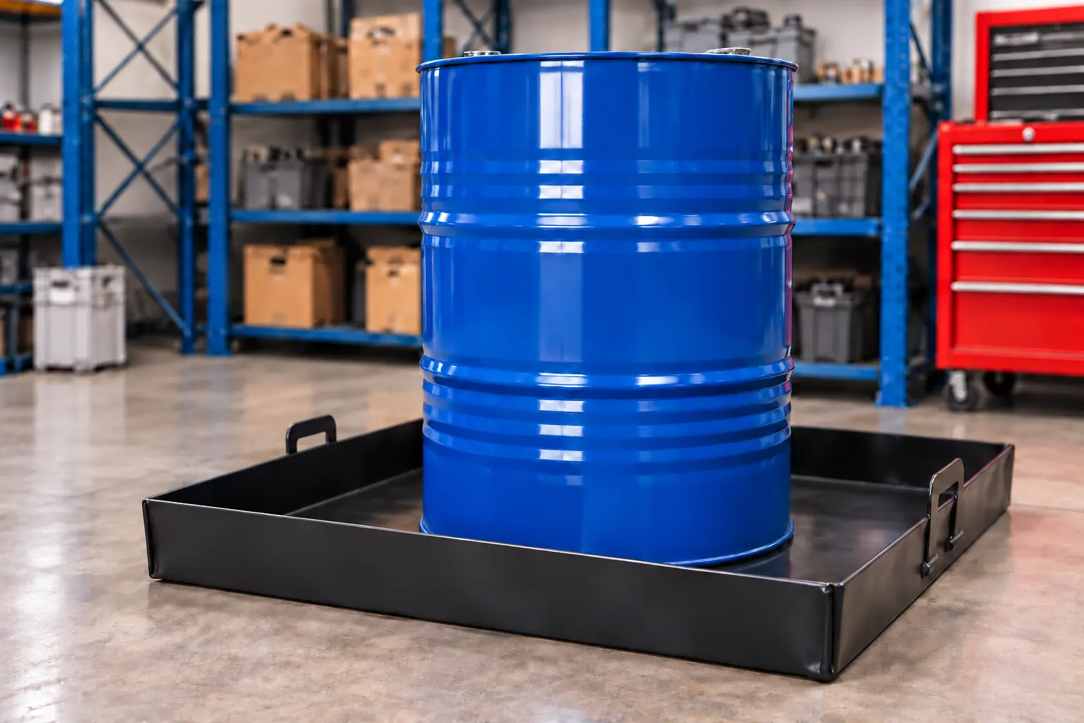 Otra vista del producto bandeja antiderrame de geomembrana HDPE de GC Madez